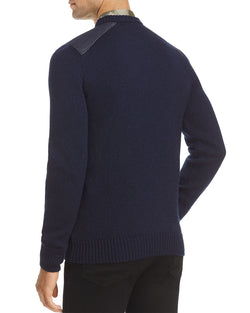 A.p.c. Karlheinz Shoulder Patch Sweater Navy thumbnail 2