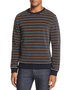A.p.c. Striped Velour Sweatshirt Dark Navy thumbnail 2