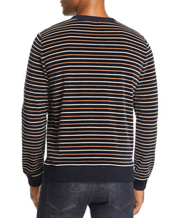 A.p.c. Striped Velour Sweatshirt Dark Navy thumbnail 3
