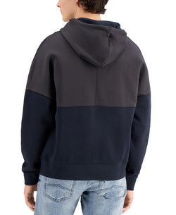 A|x Armani Exchange | Colorblocked Logo Hoodie Asphalt/deep Navy thumbnail 2
