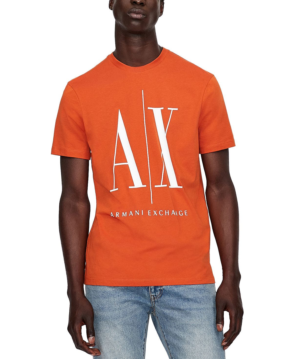 A|x Armani Exchange | Printed Icon Logo T-shirt Gold Flame