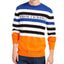 A|x Armani Exchange | Regular-fit Colorblocked Stripe Logo Sweater Flame Multi Color Stripe