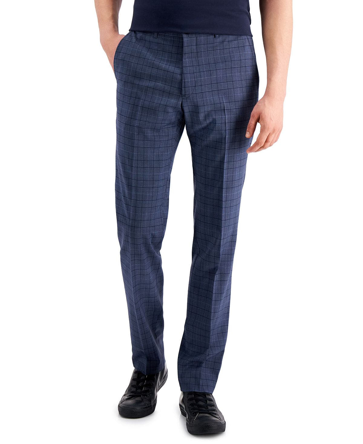 A|x Armani Exchange | Slim-fit Suit Pants Navy Plaid