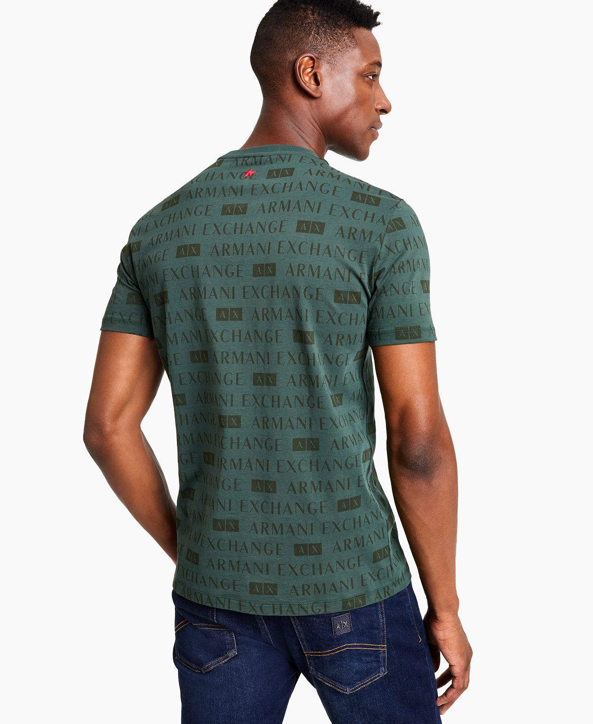 A|x Armani Exchange | Tonal Logo Graphic T-shirt Deep Forest