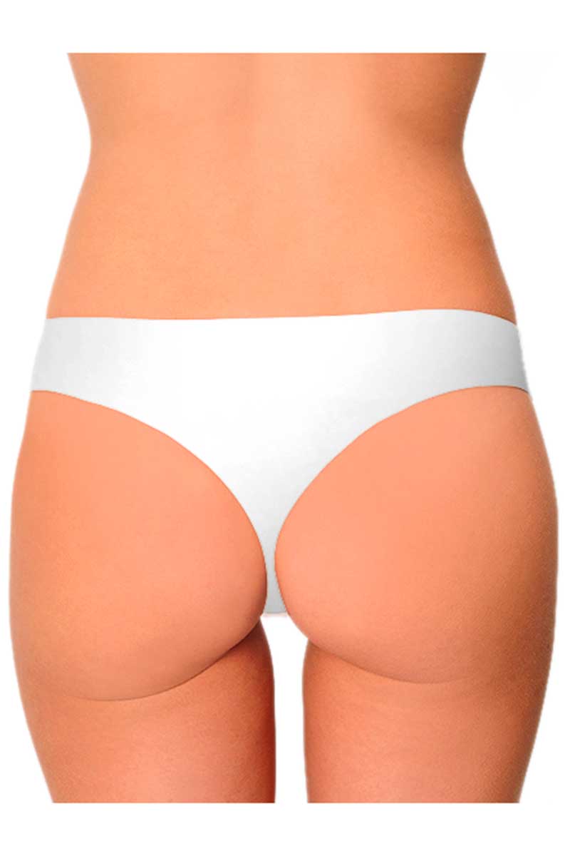 AQS 3Pk Blue Flowers Laser Cut Thong