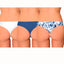 AQS 3Pk Blue Flowers Laser Cut Thong