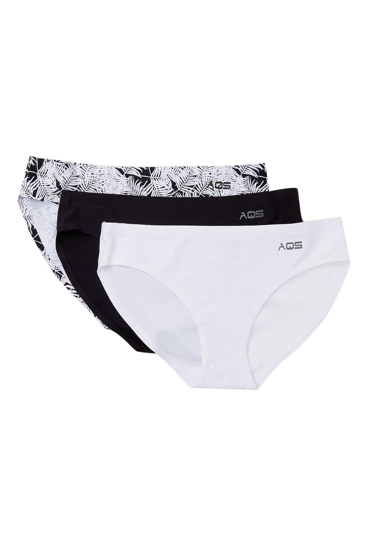 AQS 3Pk Leaves Laser Cut Bikini Brief