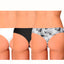 AQS 3Pk Leaves Laser Cut Thong