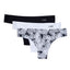 AQS 3Pk Leaves Laser Cut Thong