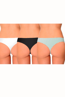 AQS 3Pk Mint Laser Cut Thong thumbnail 2