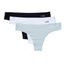AQS 3Pk Mint Laser Cut Thong