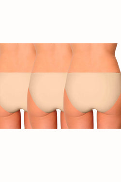 AQS 3Pk Nude Laser Cut Bikini Brief thumbnail 2