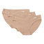 AQS 3Pk Nude Laser Cut Bikini Brief