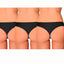 AQS 3Pk Tropical Black Laser Cut Thong