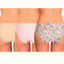 AQS 3Pk Tropical Flowers Laser Cut Bikini Brief