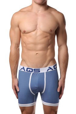 AQS 3pk Grey/White/Dark Blue Striped Boxer Brief 3-Pack thumbnail 2