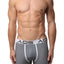 AQS 3pk Grey/White/Dark Blue Striped Boxer Brief 3-Pack