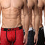 AQS Black/Red Anchor Printed Boxer Brief 3-Pack