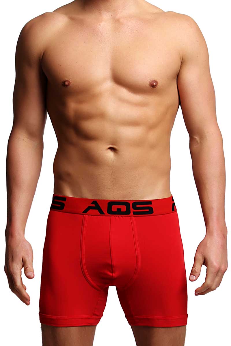 AQS Red/Black/White Boxer Brief 3-Pack