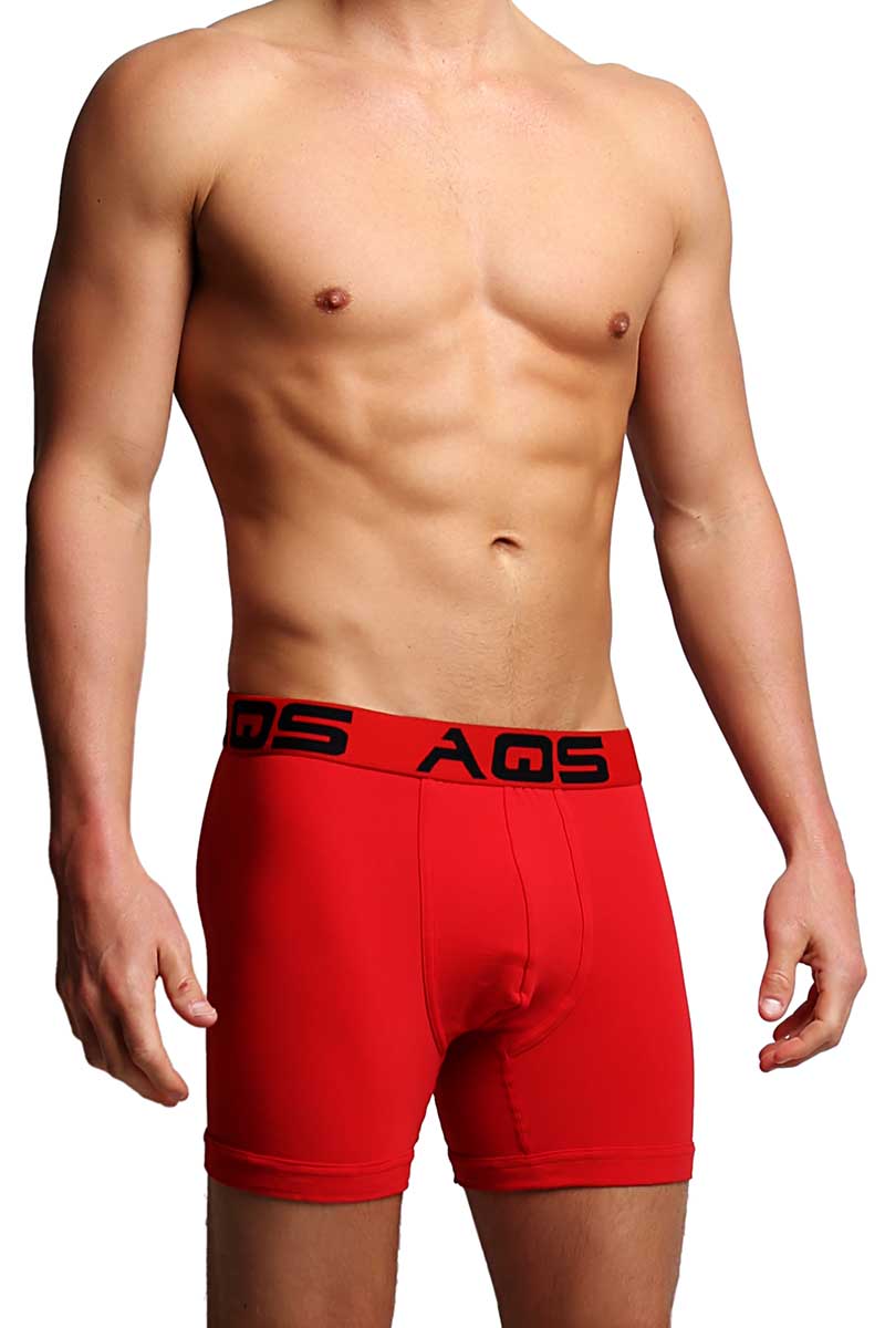 AQS Red/Black/White Boxer Brief 3-Pack