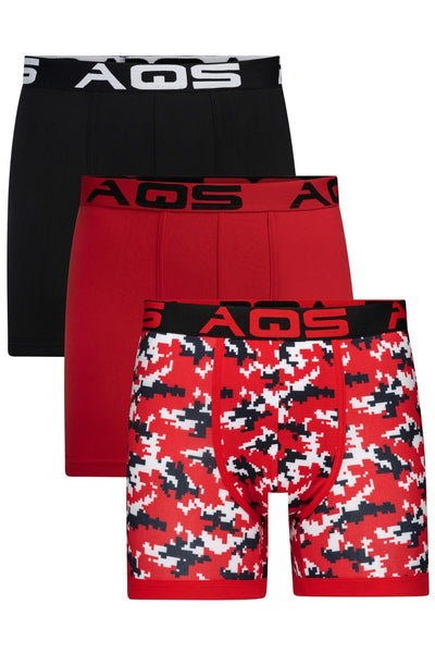 AQS Red Camoflauge/Red/Black Boxer Brief 3-Pack
