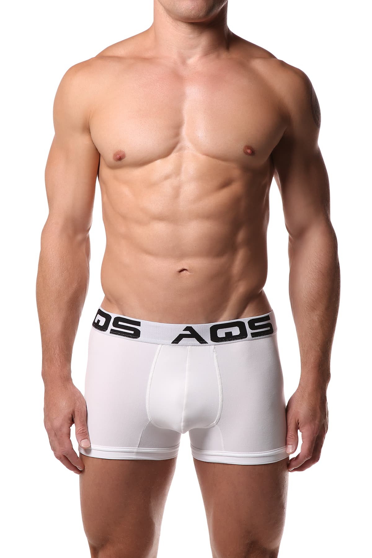 AQS White/Blue/Black Short Boxer (Trunk) 3-Pack