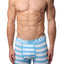 AQS White/Pink/Light Blue Striped Boxer Brief 3-Pack