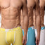 AQS White/Turquoise/Yellow Striped Boxer Brief 3-Pack