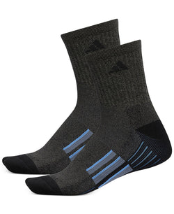 Adidas 2-pk. Climalitemid-crew Socks Black - Graphite Marl/ Black/ Real Blue/ Onix thumbnail 1