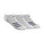 Adidas 3-pk. No-show Socks White/ Light Onix/ Hi - Res Blue