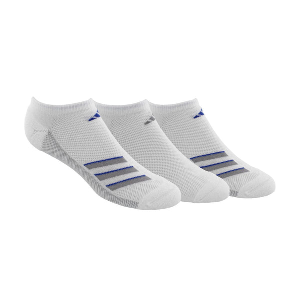 Adidas 3-pk. No-show Socks White/ Light Onix/ Hi - Res Blue