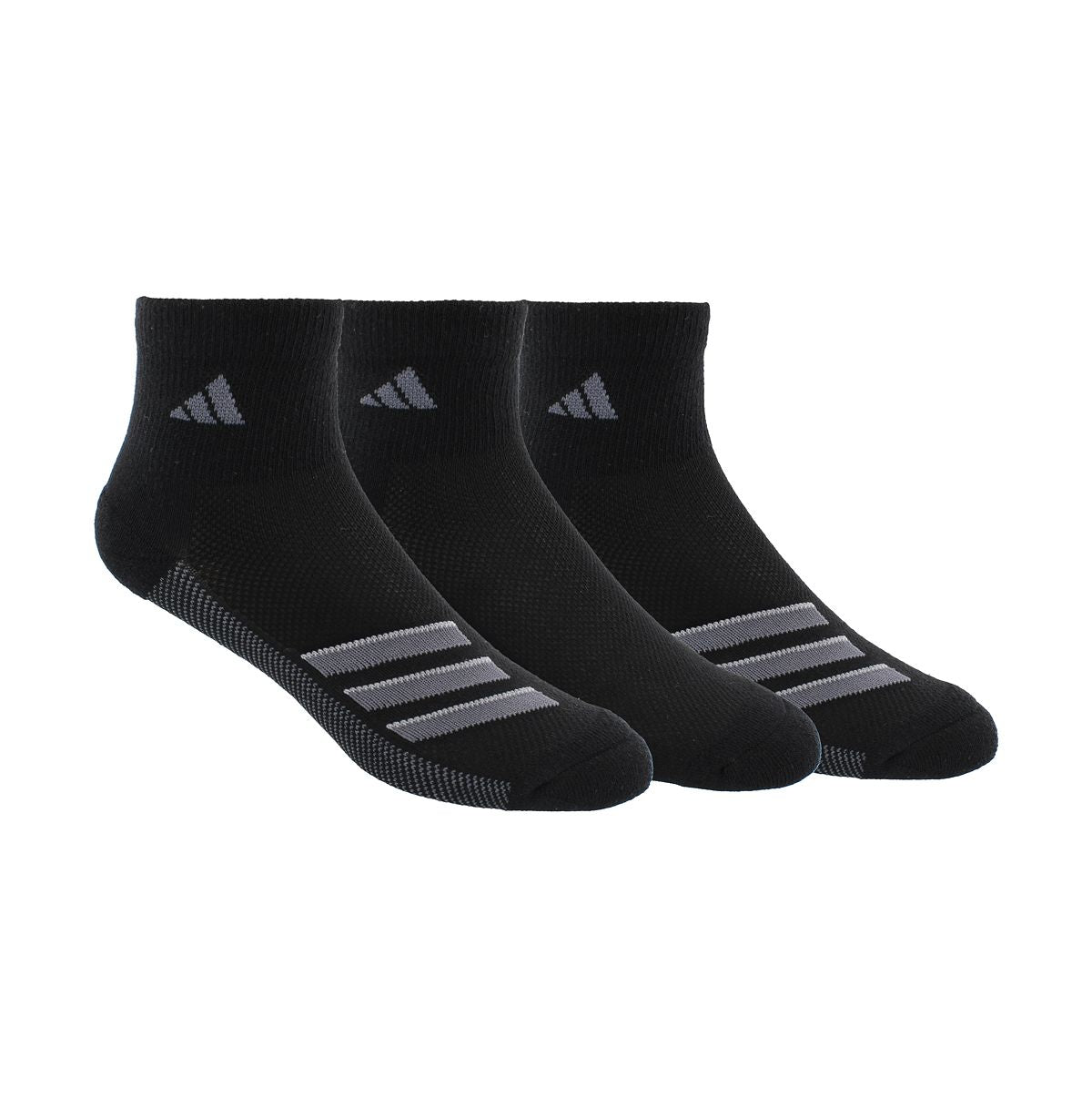 Adidas 3-pk. Superlite Quarter Socks Black/ Onix/ Light Onix