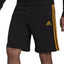 Adidas 3-stripes 10" Fleece Shorts Black/semi Solar Gold