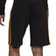 Adidas 3-stripes 10" Fleece Shorts Black/semi Solar Gold