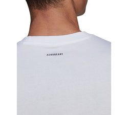 Adidas Aeroready Vacation Sunset Logo Graphic T-shirt White thumbnail 2