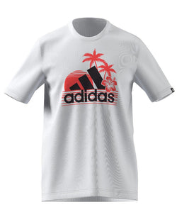 Adidas Aeroready Vacation Sunset Logo Graphic T-shirt White thumbnail 4