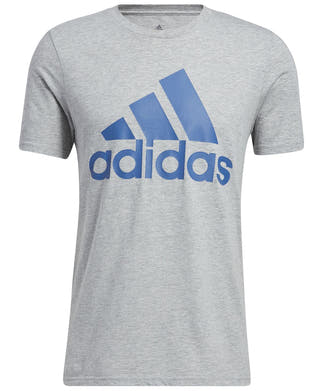 Adidas Badge Of Sport Logo T-shirt Medium Grey Heather/Blue