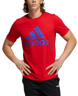 Adidas Badge Of Sport Logo T-shirt Scarlet/Semi Night Flash thumbnail 1