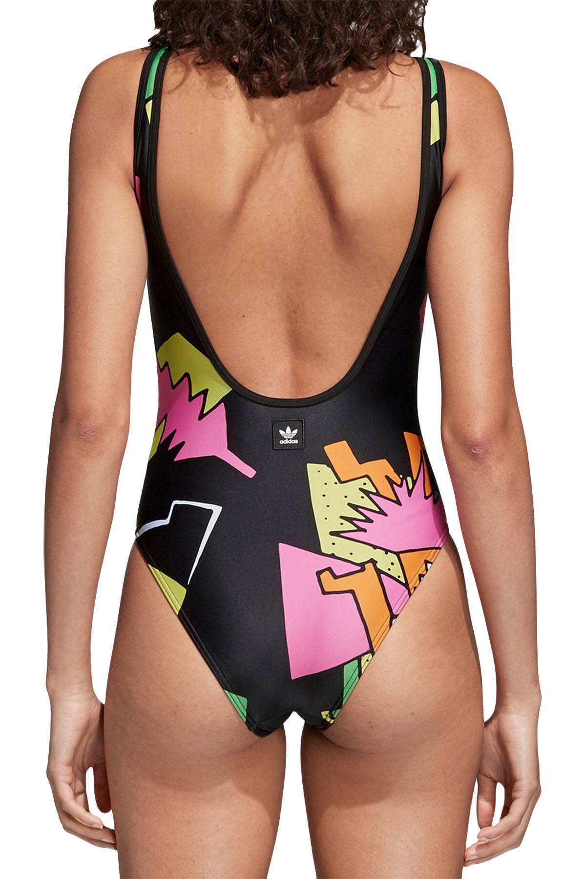 Adidas Black/Pink Collective Memories Printed Bodysuit