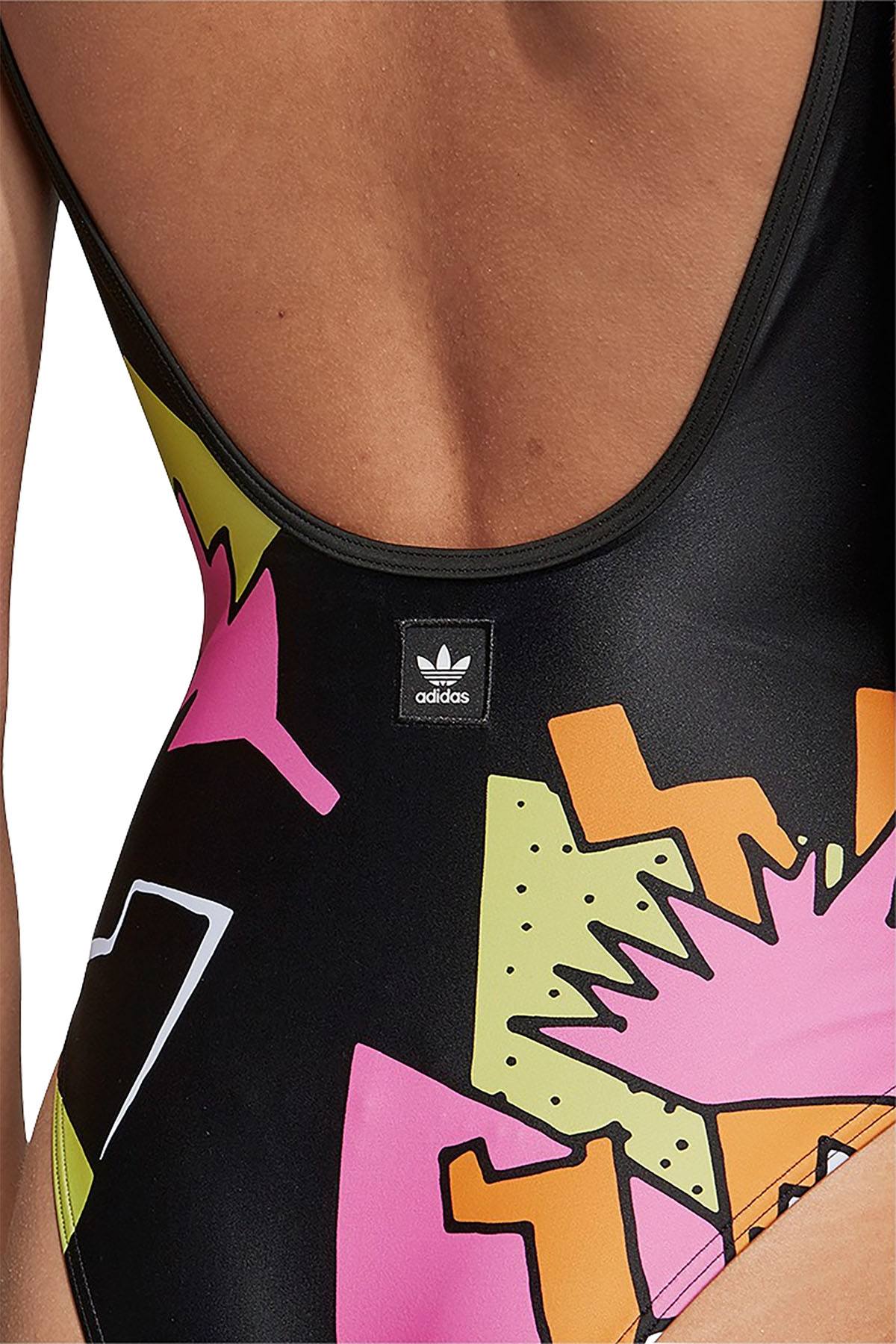 Adidas Black/Pink Collective Memories Printed Bodysuit