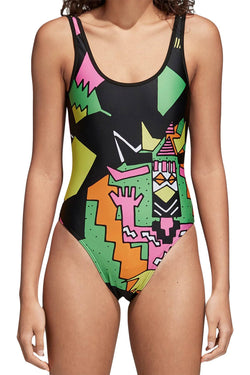 Adidas Black/Pink Collective Memories Printed Bodysuit thumbnail 2