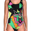Adidas Black/Pink Collective Memories Printed Bodysuit