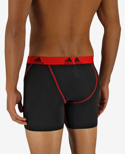 Adidas Climalite 2 Pack Boxer Brief Red / Black thumbnail 4