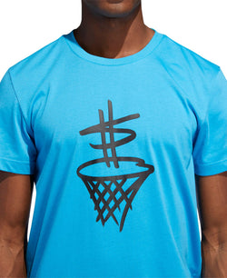Adidas Climalitegraphic T-shirt Cyan thumbnail 3