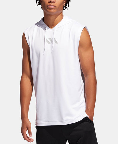 Adidas Climalitesleeveless Hoodie White