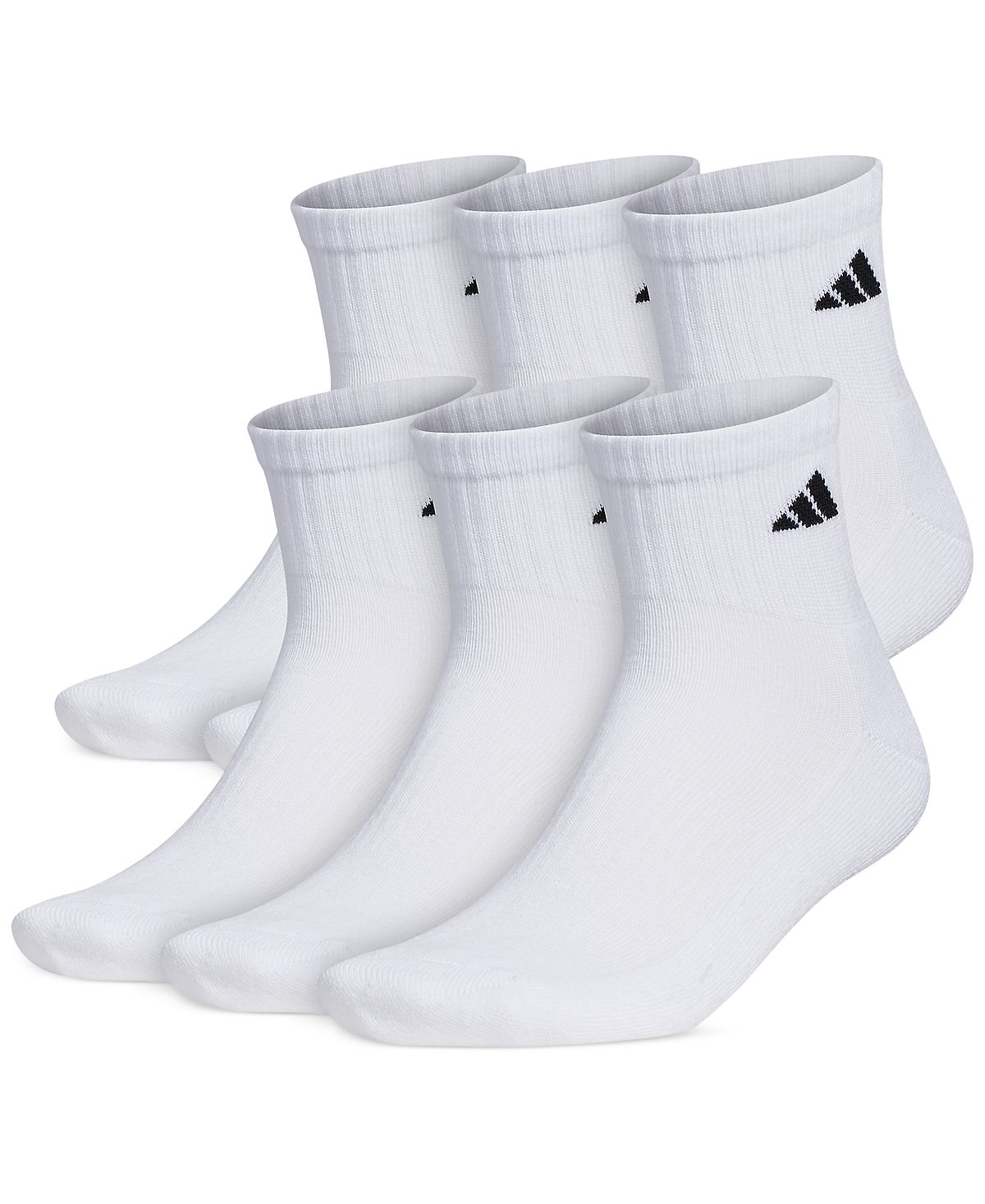 Adidas Cushioned Quarter Extended Socks 6pack White CheapUndies