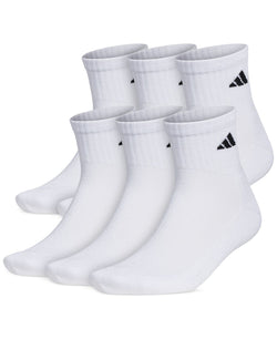 Adidas Cushioned Quarter Extended Socks 6-pack White thumbnail 1