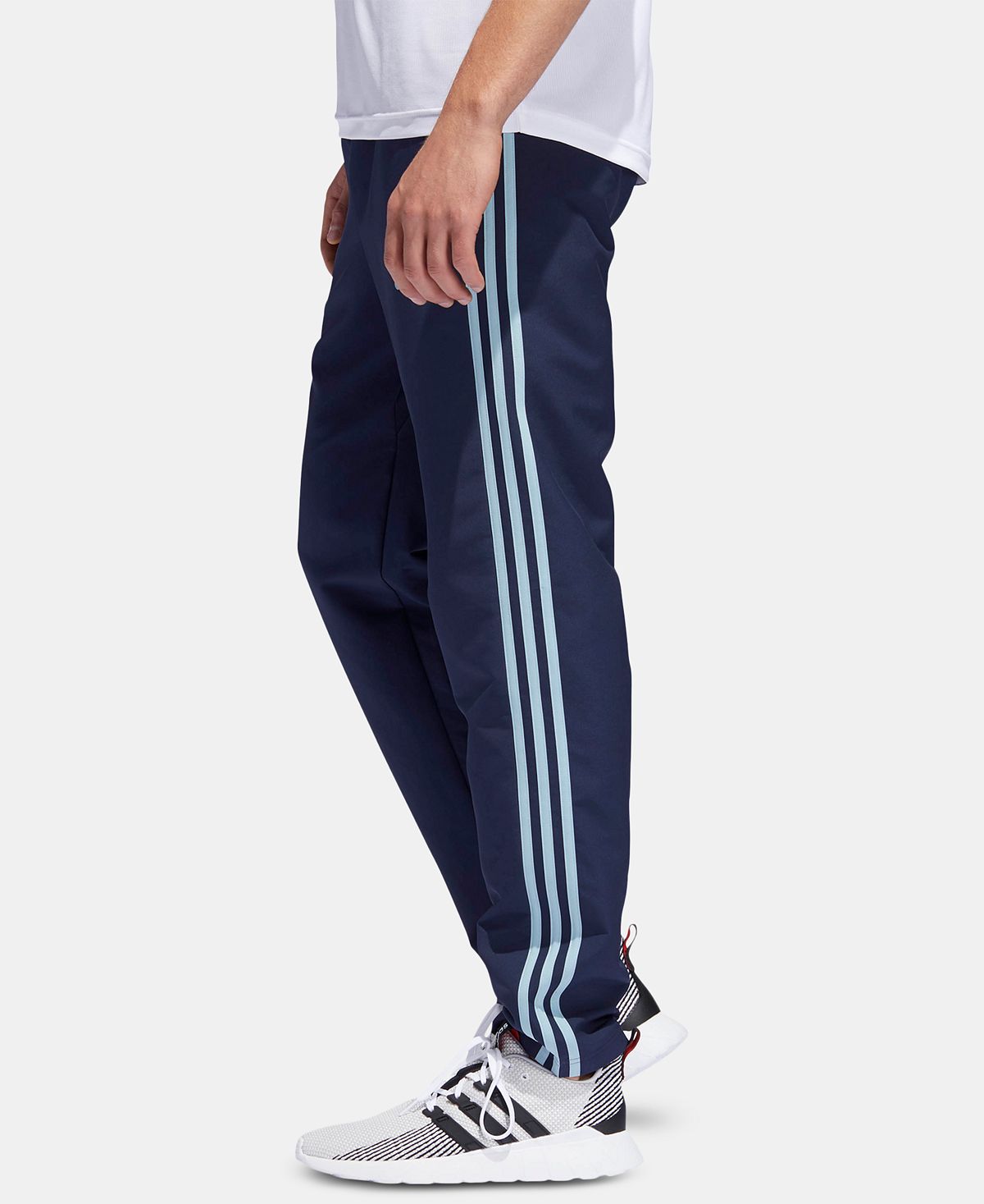 Adidas Essentials 3-stripe Woven Pants Leg Ink/blue