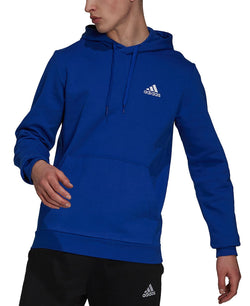 Adidas Feel Cozy Essentials Fleece Pullover Hoodie Bold Blue thumbnail 1