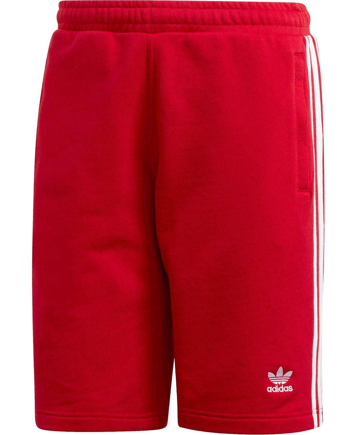 Adidas French Terry Three-stripe Shorts Red/wht